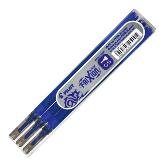 Náhradná náplň do rollera PILOT Frixion Point 0,5mm modrá 3ks_1