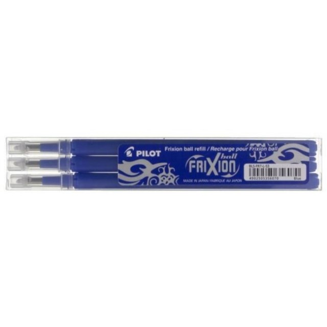 Náhradná náplň do rollera PILOT Frixion 0,7mm modrá 3ks_1