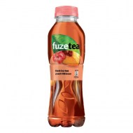 Čierny ľadový čaj FUZETEA Z Broskyňa a ibištek 12x0,5l_1