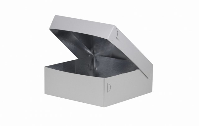 Krabica na zákusky, 21,8 x 21,6 x 8 cm, biela [10 kg, 93 ks],_2
