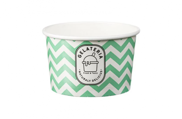Miska na zmrzlinu 240ml Zig Zag green [50 ks]_1