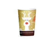 Papierový pohár Vianoce Christmas O90 mm/12oz, 330 ml [25 ks] Typ E-Zlatý_1