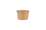 Kraft papierová miska na omáčku, dressing, 60ml [100 ks], viečko: QQRL62, QQRL62KR_1