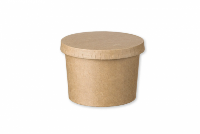 Kraft papierová miska na zmrzlinu, o 90mm, 240ml, [50 ks]_2