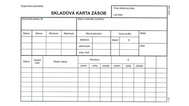 Skladová karta A5 - IGAZ 046_1