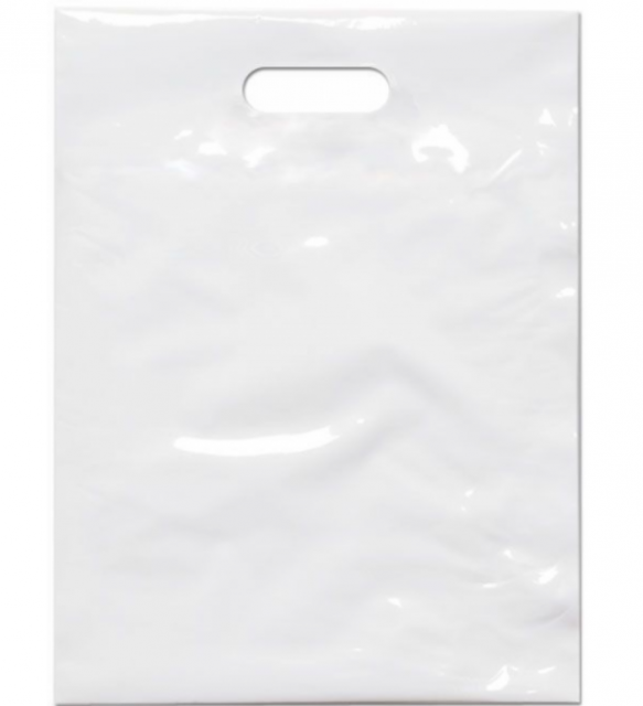 Taška LDPE 38x45+5 cm Banánový výsek Biela_1