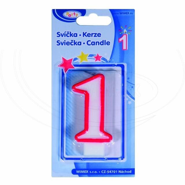 Číslová sviečka so stojančekom 