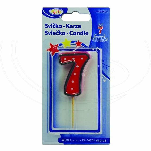 Číslová sviečka na špajdli 