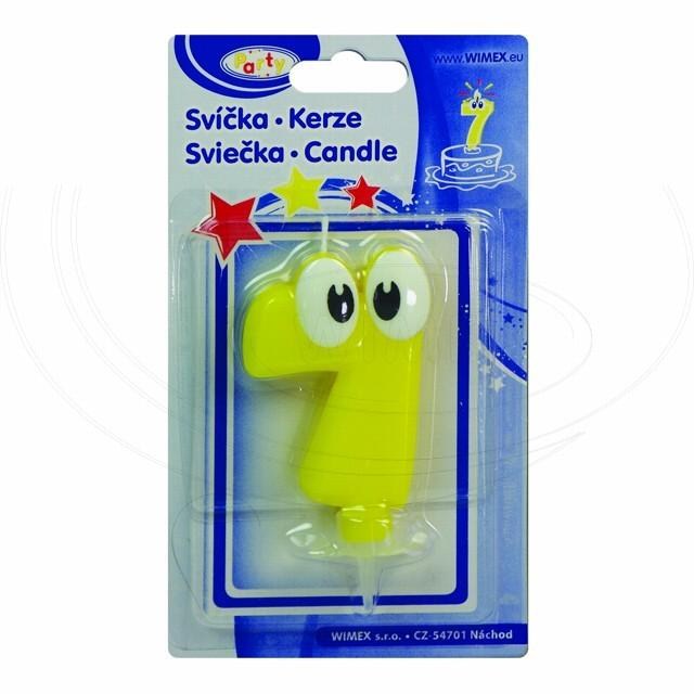 Číslová sviečka so stojančekom 