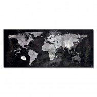 Sklenená tabuľa artverum 130x55cm mapa sveta_1