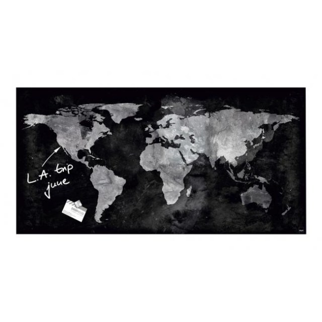 Sklenená tabuľa artverum 91x46cm mapa sveta_1