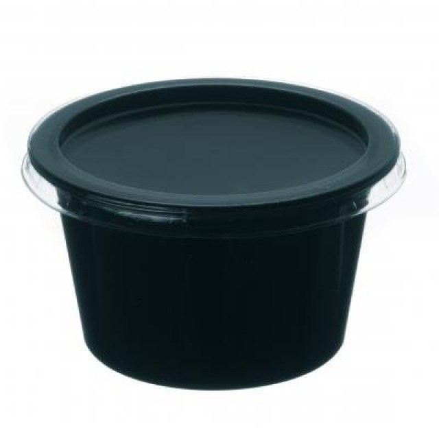 Dresingová miska ČIERNA 50 ml (PET) [84 ks]   50ml - viečko nie je súčasťou misky_1