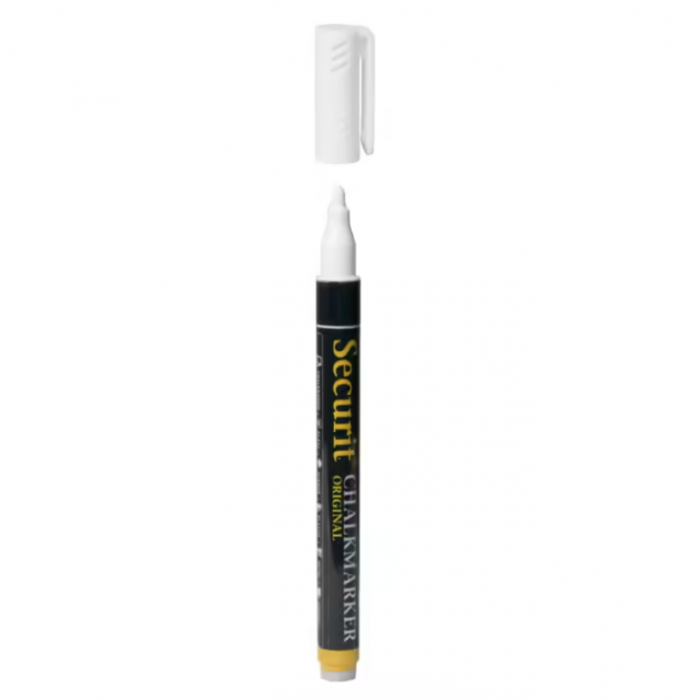 Mikro popisovač, šírka hrotu: 1 - 2 mm; biely_1