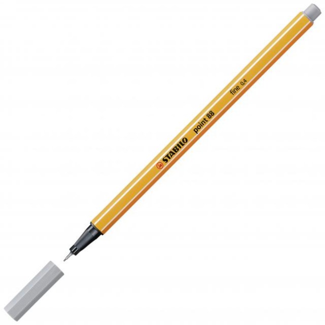 Liner STABILO Point 88 stredne sivý_1