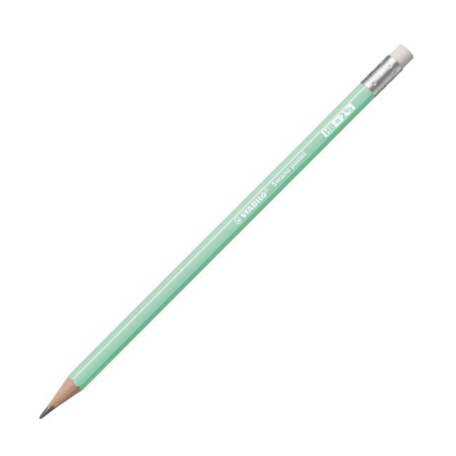 Ceruzka STABILO Swano Pastel HB s gumou pastel zelená_1