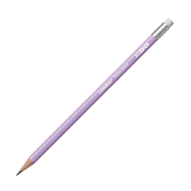 Ceruzka STABILO Swano Pastel HB s gumou pastel fialová_1