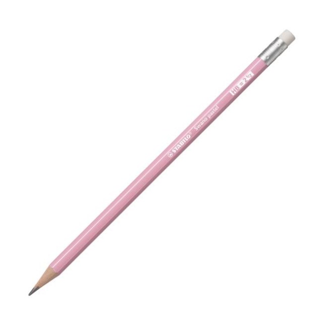 Ceruzka STABILO Swano Pastel HB s gumou pastel ružová_1