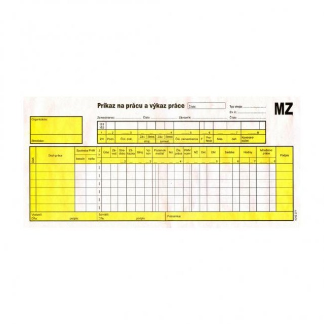 Príkaz na prácu a výkaz práce 2/3 A4 150 listov_1