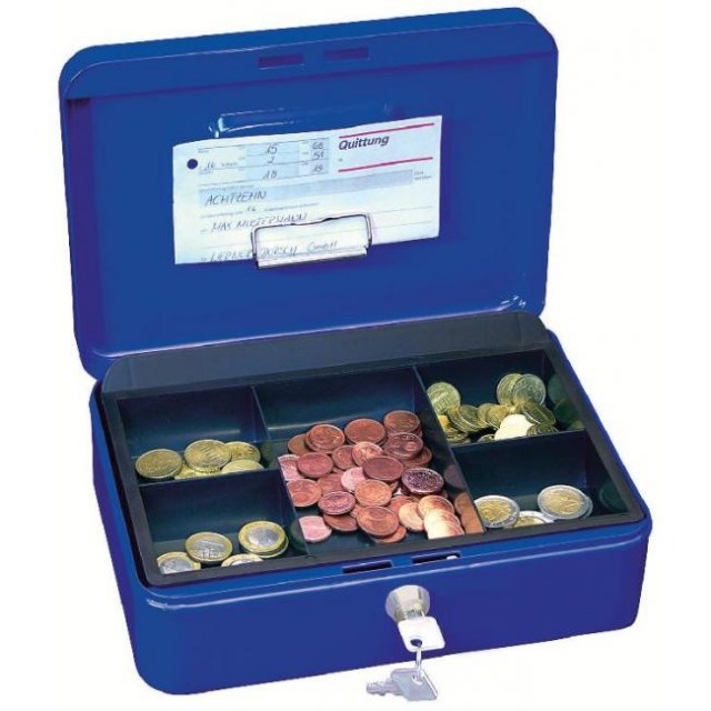 Pokladnička WEDO s klipom 250x180x90mm modrá_1