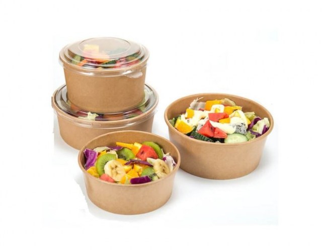 Miska na šalát bowl 1300ml kraft O 184mm A300 (50ks) - WI82913 - VYRADENE _1