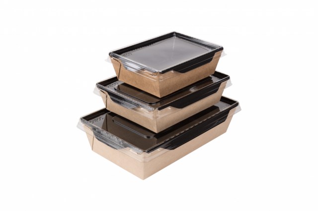 Papierová miska na šalát s viečkom ECO 140/165x105/120x45 500ml BLACK (50ks)_1