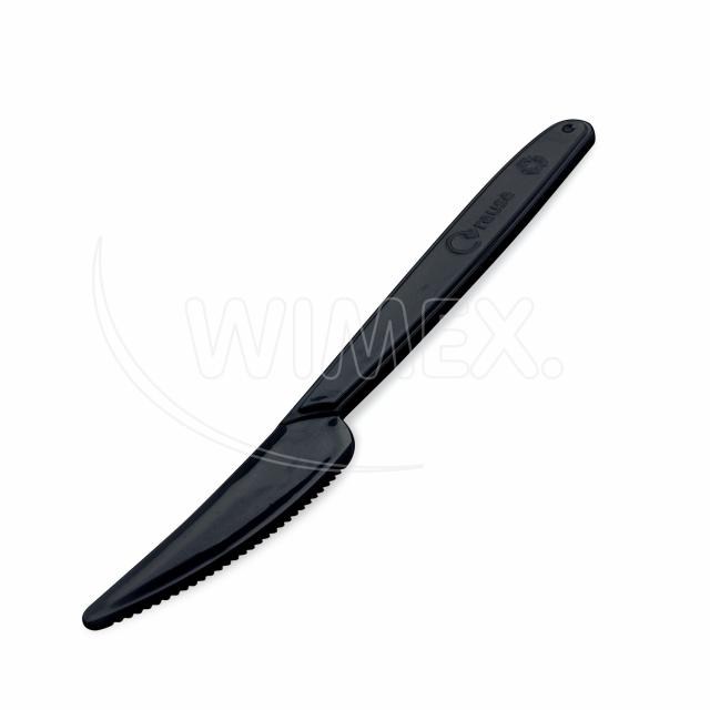 Nôž (PP) opakovane použiteľný čierny 18,5cm [50 ks]_1