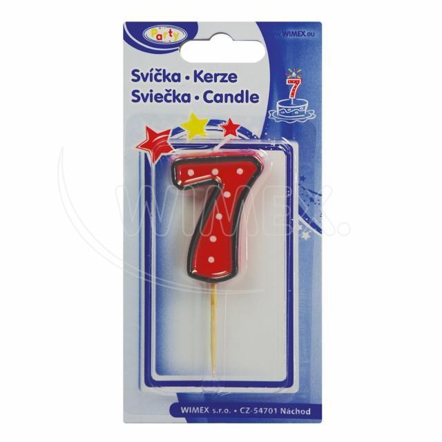Číslová sviečka na špajdli 