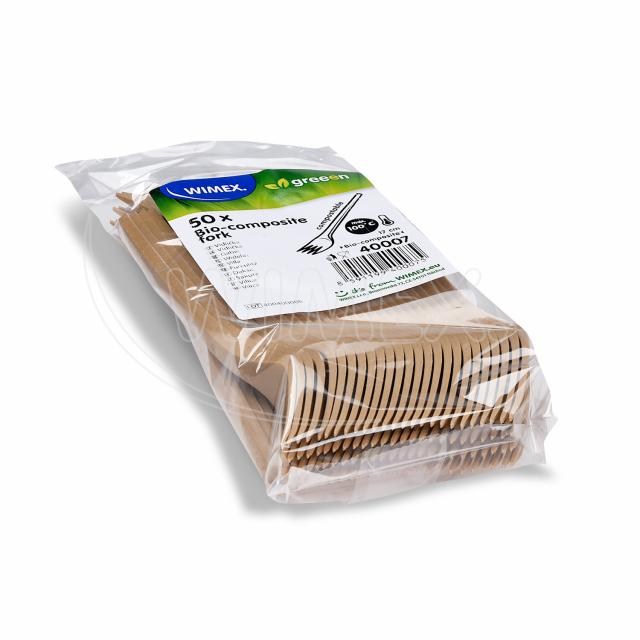Vidlička (bio-kompozit) prírodná hnedá 17cm [50 ks]_5