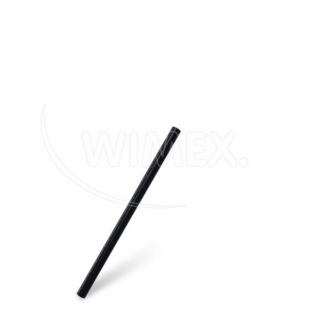 Slamka (bio-kompozit) čierna JUMBO O8mm x 14cm [100 ks]_1