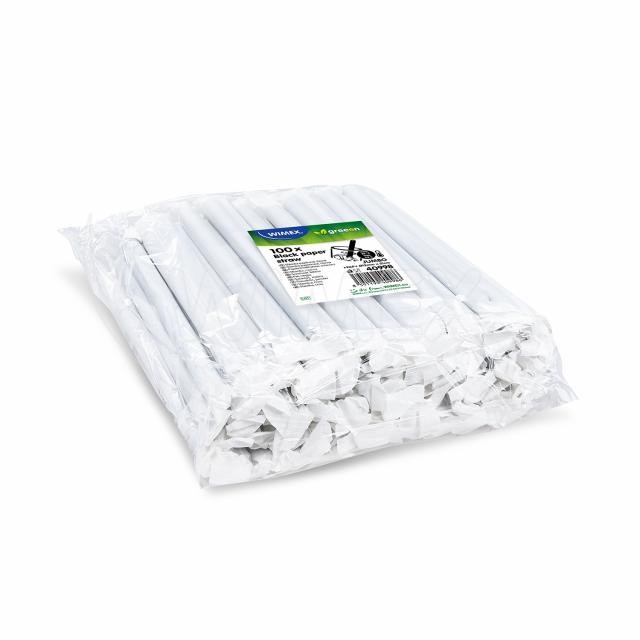 Slamka papierová čierna `JUMBO` O12mm x 21cm jednotlivo balená [100 ks]_3