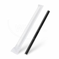 Slamka papierová čierna `JUMBO` O12mm x 21cm jednotlivo balená [100 ks]_1
