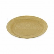 Papierový tanier nepremastiteľný kraft O23cm [100 ks], Celulóza 100%, i230015_1