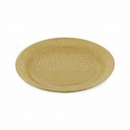 Papierový tanier nepremastiteľný kraft O23cm [100 ks], Celulóza 100%, i230015_1