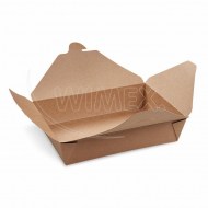 Food box (PAP/PE) nepremastiteľný kraft `L` 195 x 138 mm 1400ml [50 ks]_1
