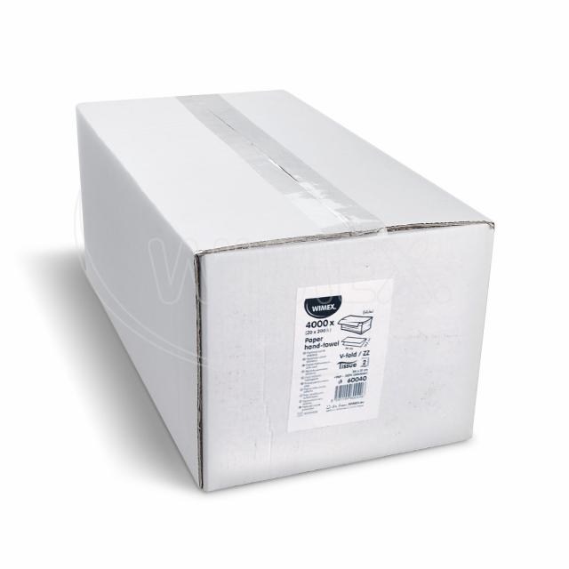 Papierový uterák ZZ skladaný V 2vrstvý biely 24 x 21 cm [4000 ks]_1