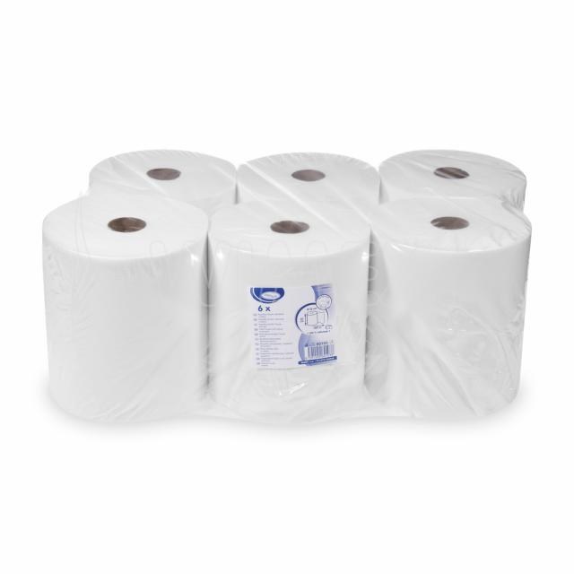 Papierový uterák (Tissue) rolovaný 3vrstvý biely O18cm 20cm x 100m [6 ks]_2