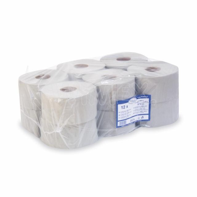 Toaletný papier 1vrstvý s ražbou natural JUMBO O19cm 130m [12 ks]_1