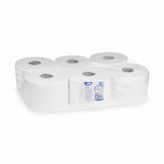 Toaletný papier (Tissue) 2vrstvý biely JUMBO O20cm 13,4cm x 200m [6 ks] (nahrada 472242)_2