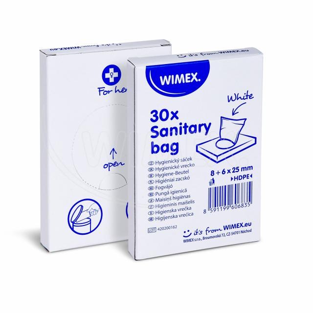 Hygienické vrecko (HDPE) biele 8+6 x 25 cm [30 ks]_1