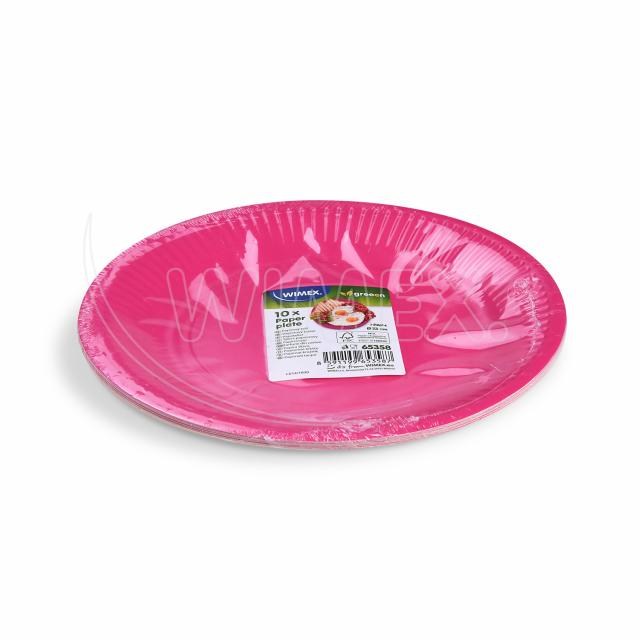 Papierový tanier (FSC Mix) fuchsia O23cm [10 ks]_4