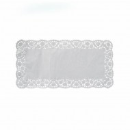Dekoračná krajka (PAP) hranatá biela 40 x 20 cm [6 ks]_1