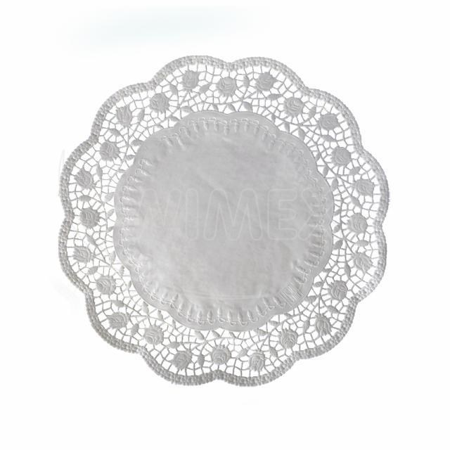 Dekoračná krajka (PAP) okrúhla biela O30cm [6 ks]_7