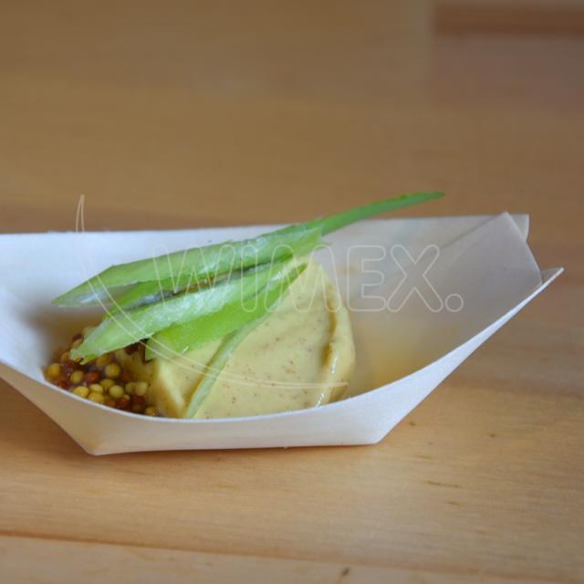 Fingerfood miska drevená lodička 9 x 6 cm [100 ks]_9