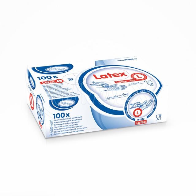 Rukavica (Latex) nepúdrovaná biela L [100 ks]_1