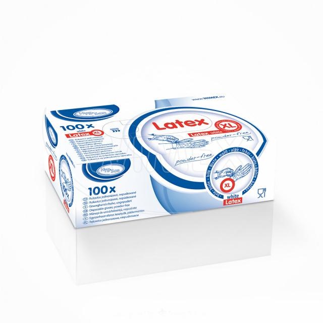 Rukavica (Latex) nepúdrovaná biela XL [100 ks]_1