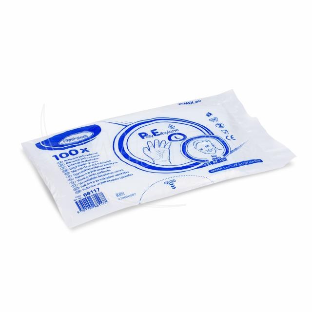 Rukavica (LDPE) jednorázová transparentná L [100 ks]_1