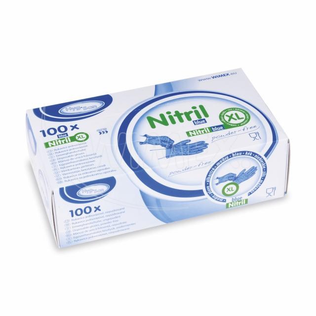 Rukavica (Nitril) nepúdrovaná modrá XL [100 ks]_1