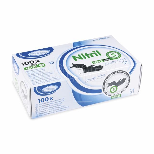 Rukavica (Nitril) nepúdrovaná čierna S [100 ks]_1