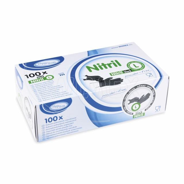 Rukavica (Nitril) nepúdrovaná čierna L [100 ks]_1