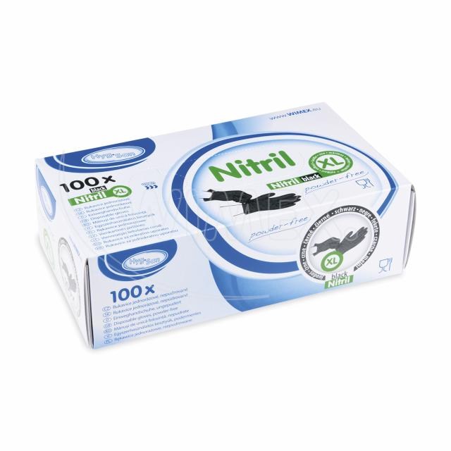Rukavica (Nitril) nepúdrovaná čierna XL [100 ks]_1